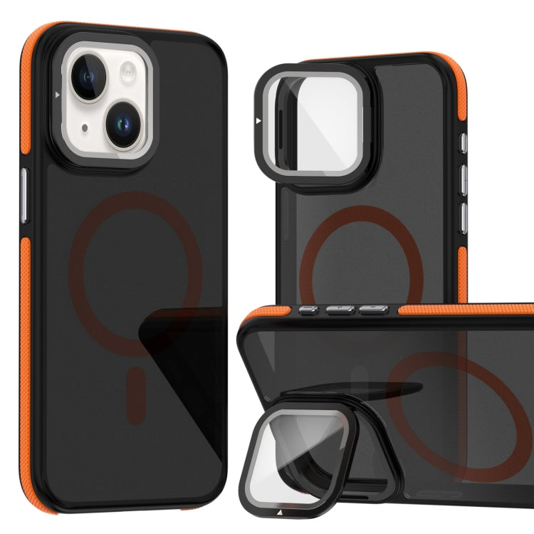 Magsafe Dual-Color Skin Feel Lens Film Phone Case with Lens Fold Holder, For iPhone 14 Plus, For iPhone 13 / 14, For iPhone 14 Pro, For iPhone 14 Pro Max Apple Accessories engmag4659 iPhone 14 Plus - APEXEL INDIA - Mobile Lens - Mobile Camera Lens - Cellphone Accessories - Phone Lens - Smartphone Lens