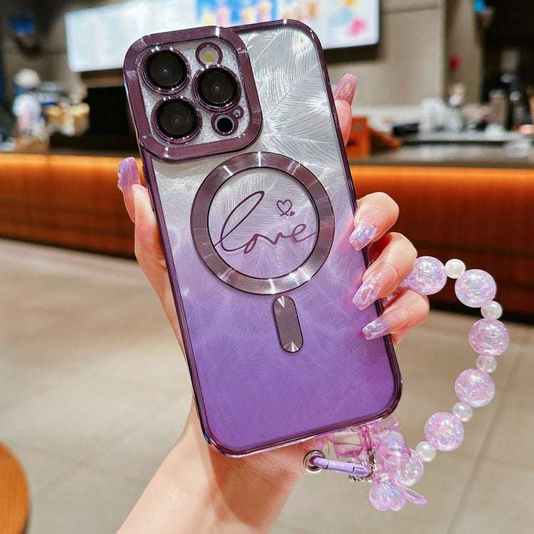 Dual-Love Feather Gradient Glitter Bracelets Magsafe TPU Phone Case, For iPhone 15 Pro Max, For iPhone 15 Pro, For iPhone 15 Plus, For iPhone 15 Apple Accessories engdua4677 iPhone 15 Pro Max - APEXEL INDIA - Mobile Lens - Mobile Camera Lens - Cellphone Accessories - Phone Lens - Smartphone Lens