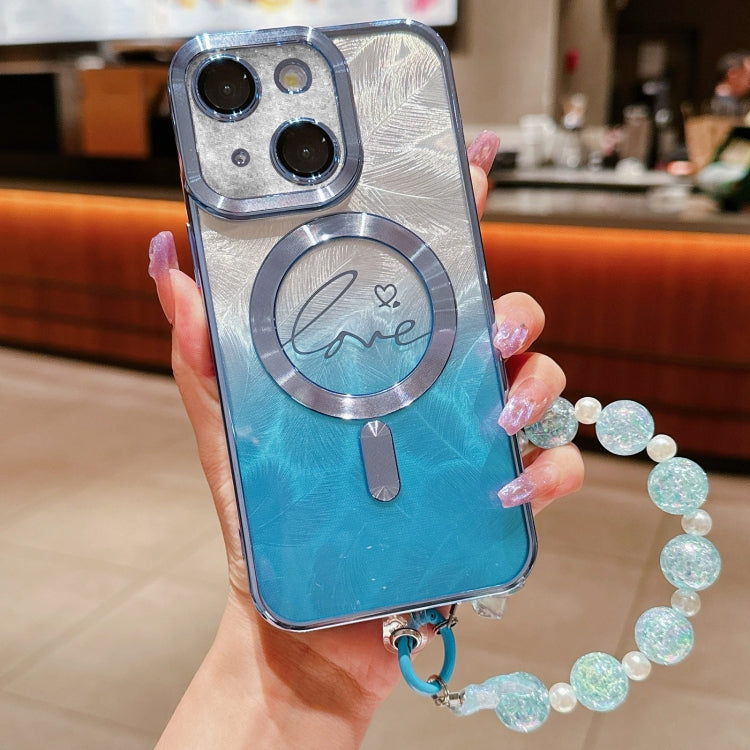 Dual-Love Feather Gradient Glitter Bracelets Magsafe TPU Phone Case, For iPhone 15 Pro Max, For iPhone 15 Pro, For iPhone 15 Plus, For iPhone 15 Apple Accessories engdua4677 iPhone 15 Pro Max - APEXEL INDIA - Mobile Lens - Mobile Camera Lens - Cellphone Accessories - Phone Lens - Smartphone Lens