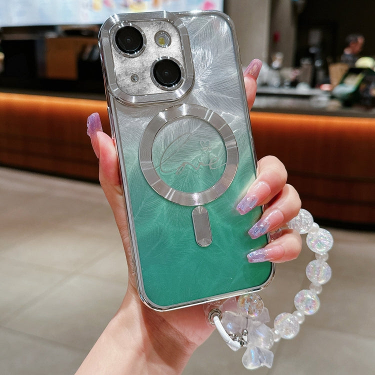 Dual-Love Feather Gradient Glitter Bracelets Magsafe TPU Phone Case, For iPhone 15 Pro Max, For iPhone 15 Pro, For iPhone 15 Plus, For iPhone 15 Apple Accessories engdua4677 iPhone 15 Pro Max - APEXEL INDIA - Mobile Lens - Mobile Camera Lens - Cellphone Accessories - Phone Lens - Smartphone Lens