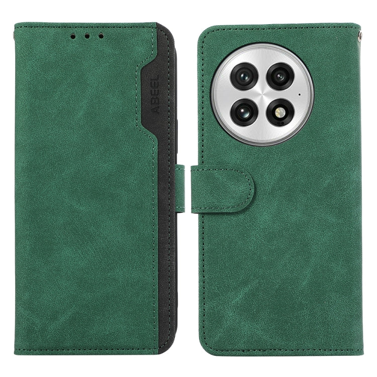 ABEEL Color Block Magnetic RFID Leather Phone Case, For OnePlus 13, For OnePlus Nord 4