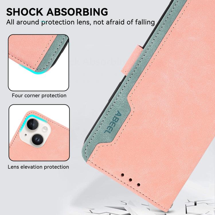 ABEEL Color Block Magnetic RFID Leather Phone Case, For OnePlus 13R Global, For OnePlus 13, For OnePlus Nord 4 engabe3767 Mobile Accessories - APEXEL INDIA - Mobile Lens - Mobile Camera Lens - Cellphone Accessories - Phone Lens - Smartphone Lens
