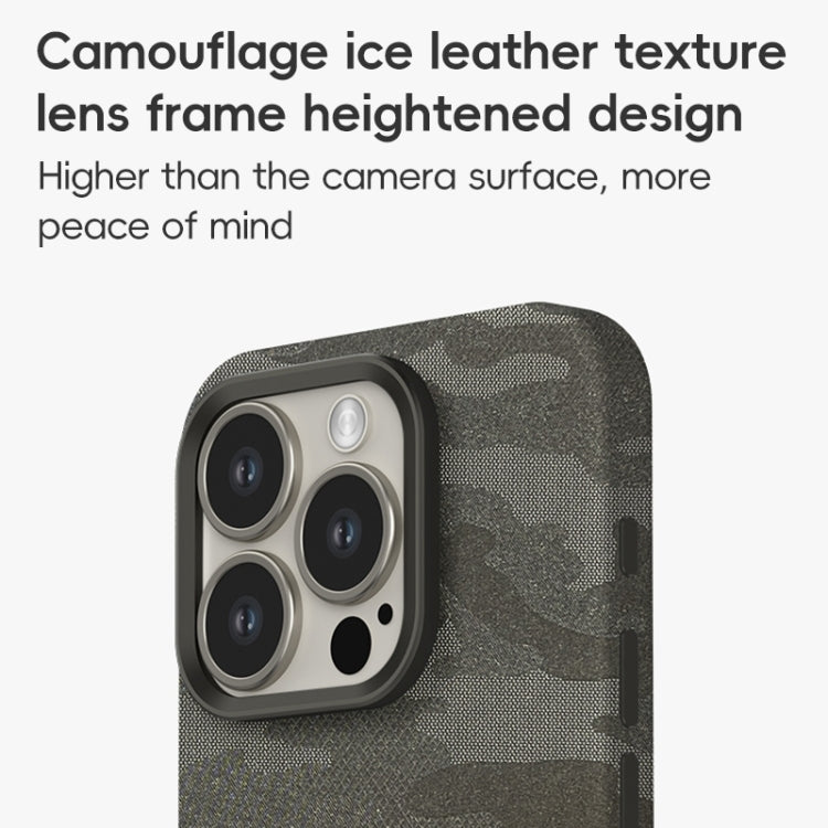 Camouflage Ice Feel Texture MagSafe PU Hybrid PC Phone Case, For iPhone 15, For iPhone 14 Apple Accessories engcam4766 iPhone 15 - APEXEL INDIA - Mobile Lens - Mobile Camera Lens - Cellphone Accessories - Phone Lens - Smartphone Lens