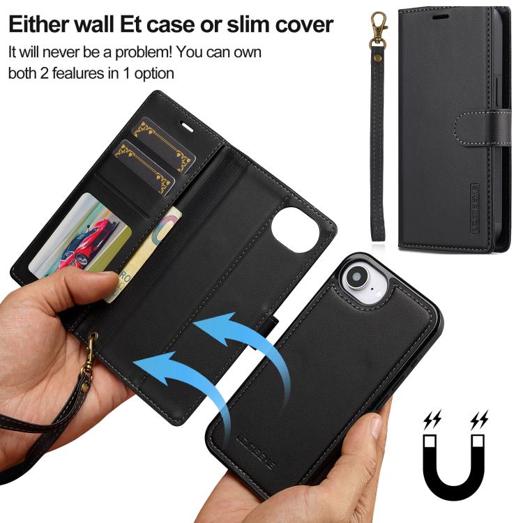 LC.IMEEKE L2 Series Detachable Magsafe PU Phone Case with Lanyard, For iPhone 16e, For iPhone 16 Pro Max, For iPhone 16 Pro, For iPhone 16 Plus Apple Accessories englc-4785 iPhone 16e - LC.IMEEKE - Mobile Lens - Mobile Camera Lens - Cellphone Accessories - Phone Lens - Smartphone Lens