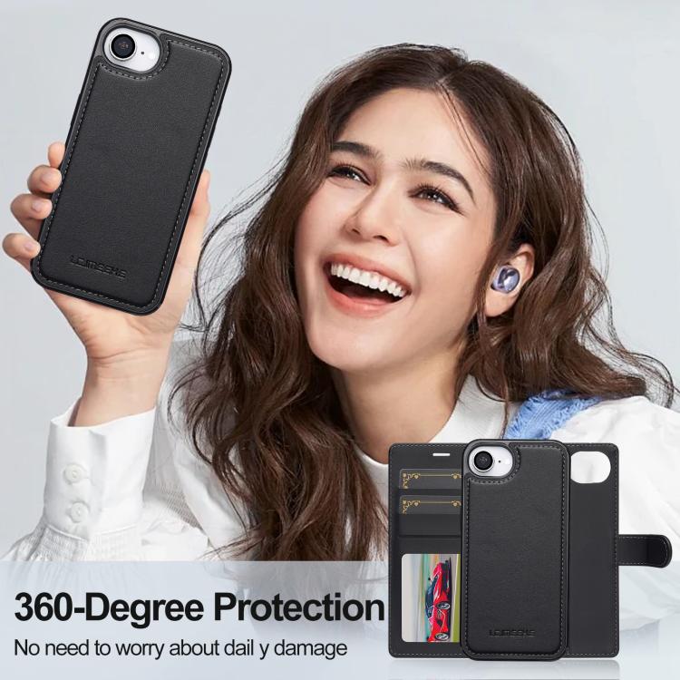 LC.IMEEKE L2 Series Detachable Magsafe PU Phone Case with Lanyard, For iPhone 16e, For iPhone 16 Pro Max, For iPhone 16 Pro, For iPhone 16 Plus Apple Accessories englc-4785 iPhone 16e - LC.IMEEKE - Mobile Lens - Mobile Camera Lens - Cellphone Accessories - Phone Lens - Smartphone Lens