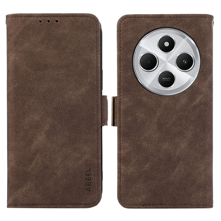 ABEEL Frosted Magnetic RFID Leather Phone Case, For Redmi 14C 4G