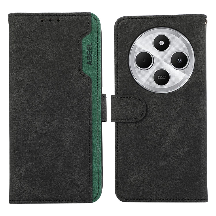 ABEEL Color Block Magnetic RFID Leather Phone Case, For Redmi 14C 4G