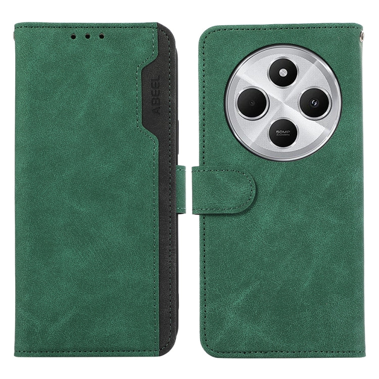 ABEEL Color Block Magnetic RFID Leather Phone Case, For Redmi 14C 4G
