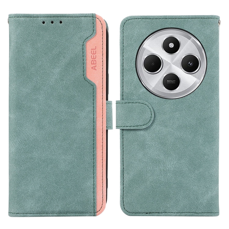 ABEEL Color Block Magnetic RFID Leather Phone Case, For Redmi 14C 4G