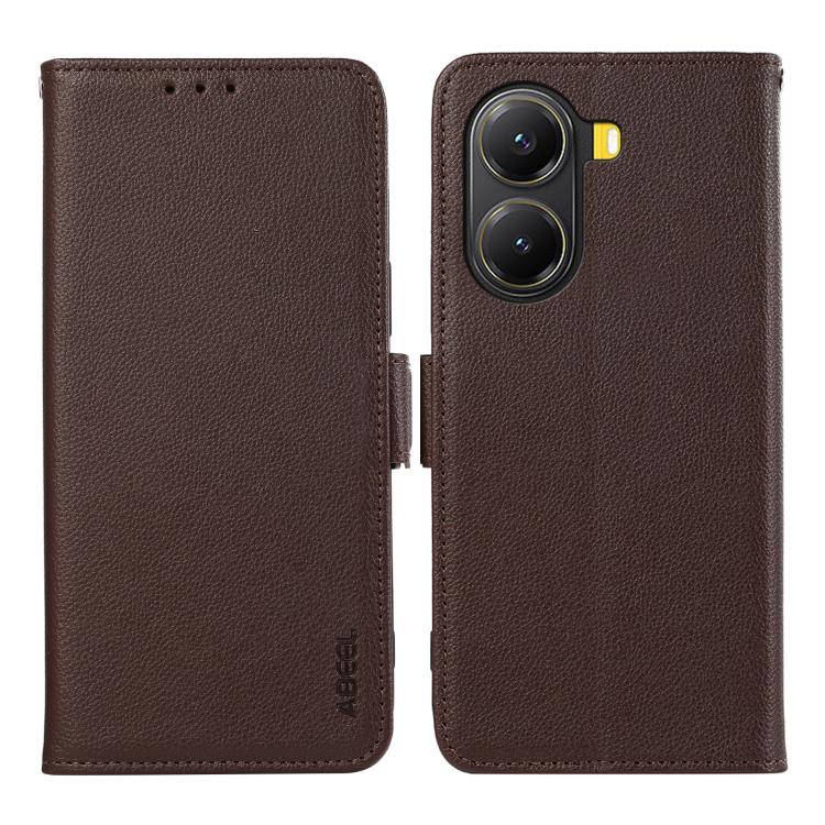 ABEEL Side-Magnetic Litchi Pattern Leather RFID Phone Case, For Redmi Note 14 4G 164.84mm, For Redmi Turbo 4 Pro, For Redmi Turbo 4, For Redmi 14C 4G