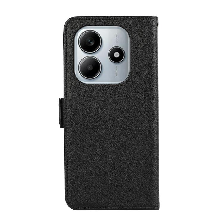 ABEEL Side-Magnetic Litchi Pattern Leather RFID Phone Case, For Redmi Note 14 4G 164.84mm, For Redmi Turbo 4 Pro, For Redmi Turbo 4, For Redmi 14C 4G