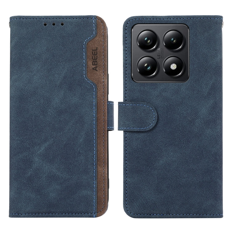 ABEEL Color Block Magnetic RFID Leather Phone Case, For Xiaomi 14T engabe3774 Xiaomi Accessories - APEXEL INDIA - Mobile Lens - Mobile Camera Lens - Cellphone Accessories - Phone Lens - Smartphone Lens