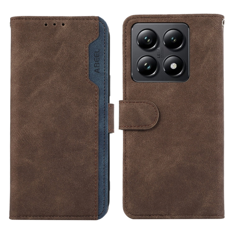 ABEEL Color Block Magnetic RFID Leather Phone Case, For Xiaomi 14T engabe3774 Xiaomi Accessories - APEXEL INDIA - Mobile Lens - Mobile Camera Lens - Cellphone Accessories - Phone Lens - Smartphone Lens