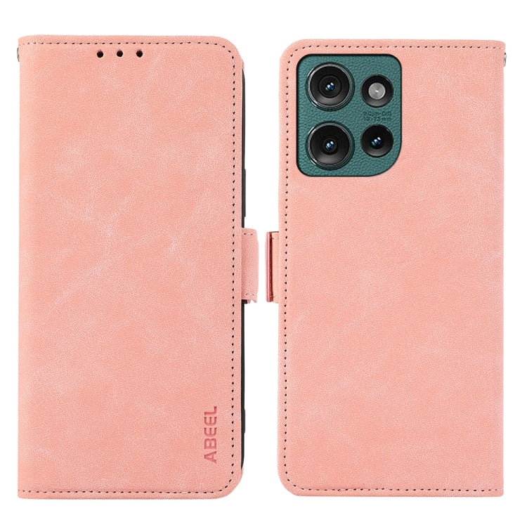 ABEEL Frosted Magnetic RFID Leather Phone Case, For Motorola Moto G55 5G, For Motorola Edge 50 5G Global Mobile Accessories - APEXEL INDIA - Mobile Lens - Mobile Camera Lens - Cellphone Accessories - Phone Lens - Smartphone Lens