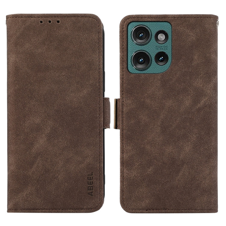 ABEEL Frosted Magnetic RFID Leather Phone Case, For Motorola Moto G55 5G, For Motorola Edge 50 5G Global Mobile Accessories - APEXEL INDIA - Mobile Lens - Mobile Camera Lens - Cellphone Accessories - Phone Lens - Smartphone Lens