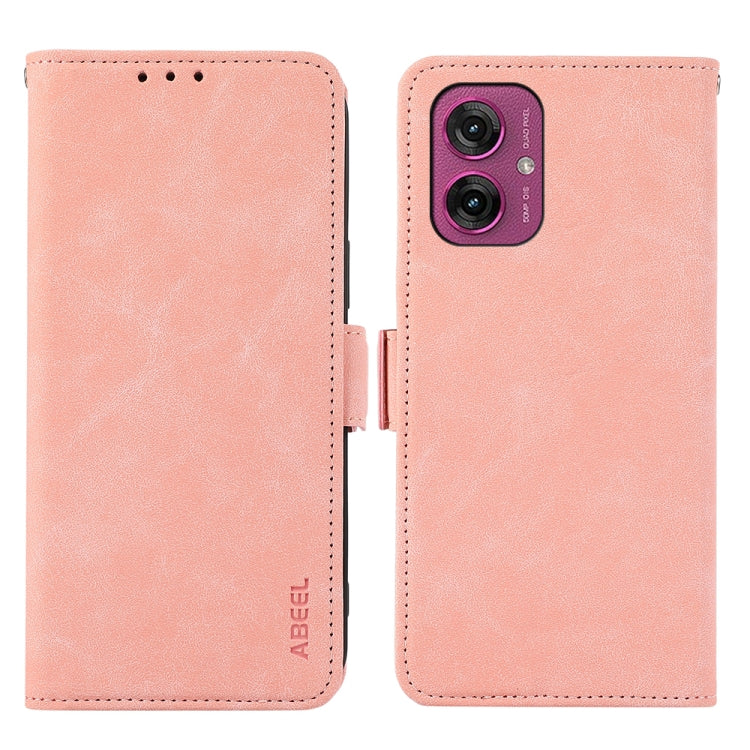ABEEL Frosted Magnetic RFID Leather Phone Case, For Motorola Moto G55 5G, For Motorola Edge 50 5G Global Mobile Accessories - APEXEL INDIA - Mobile Lens - Mobile Camera Lens - Cellphone Accessories - Phone Lens - Smartphone Lens