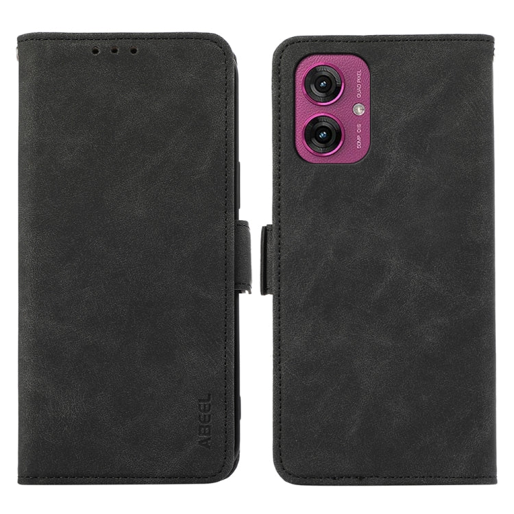 ABEEL Frosted Magnetic RFID Leather Phone Case, For Motorola Moto G55 5G, For Motorola Edge 50 5G Global Mobile Accessories - APEXEL INDIA - Mobile Lens - Mobile Camera Lens - Cellphone Accessories - Phone Lens - Smartphone Lens