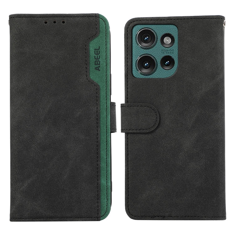ABEEL Color Block Magnetic RFID Leather Phone Case, For Motorola Moto G55 5G, For Motorola Edge 50 5G Global Mobile Accessories - APEXEL INDIA - Mobile Lens - Mobile Camera Lens - Cellphone Accessories - Phone Lens - Smartphone Lens