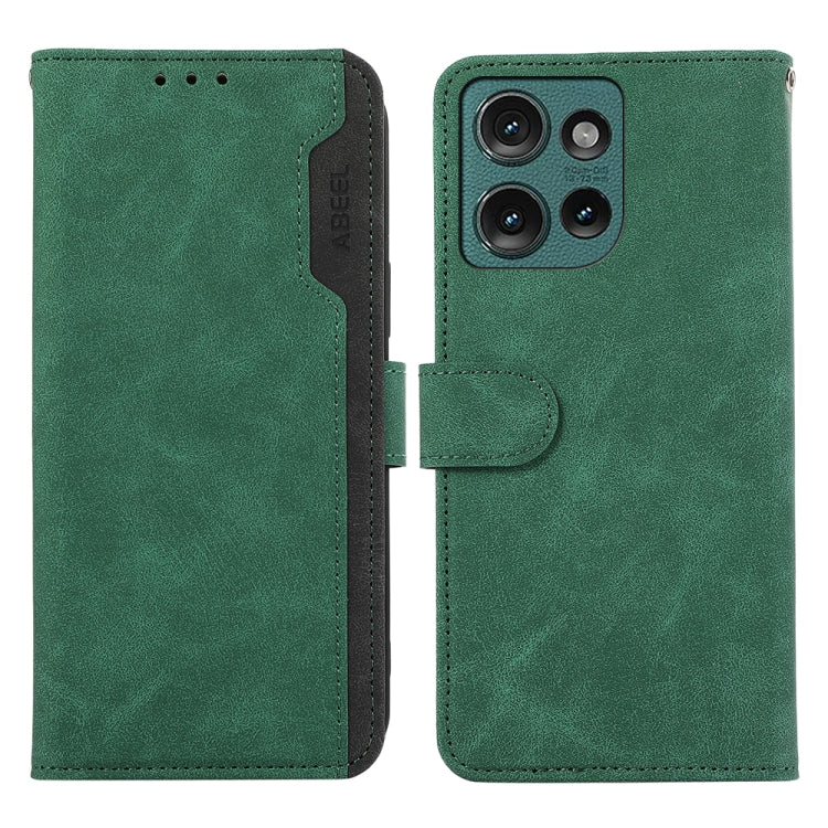 ABEEL Color Block Magnetic RFID Leather Phone Case, For Motorola Moto G55 5G, For Motorola Edge 50 5G Global Mobile Accessories - APEXEL INDIA - Mobile Lens - Mobile Camera Lens - Cellphone Accessories - Phone Lens - Smartphone Lens