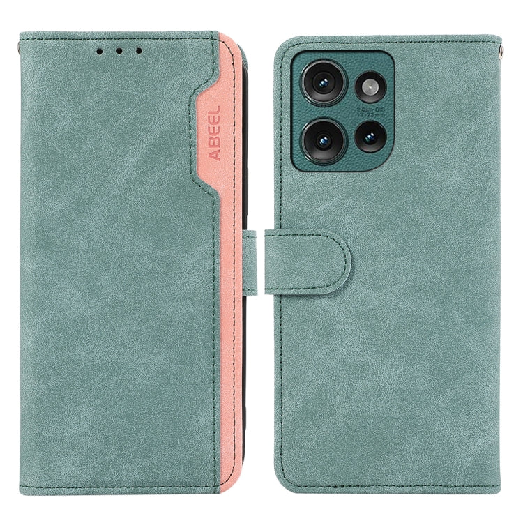 ABEEL Color Block Magnetic RFID Leather Phone Case, For Motorola Moto G55 5G, For Motorola Edge 50 5G Global Mobile Accessories - APEXEL INDIA - Mobile Lens - Mobile Camera Lens - Cellphone Accessories - Phone Lens - Smartphone Lens