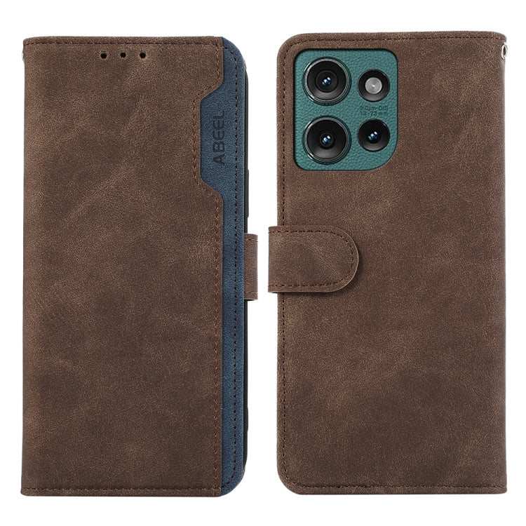 ABEEL Color Block Magnetic RFID Leather Phone Case, For Motorola Moto G55 5G, For Motorola Edge 50 5G Global Mobile Accessories - APEXEL INDIA - Mobile Lens - Mobile Camera Lens - Cellphone Accessories - Phone Lens - Smartphone Lens