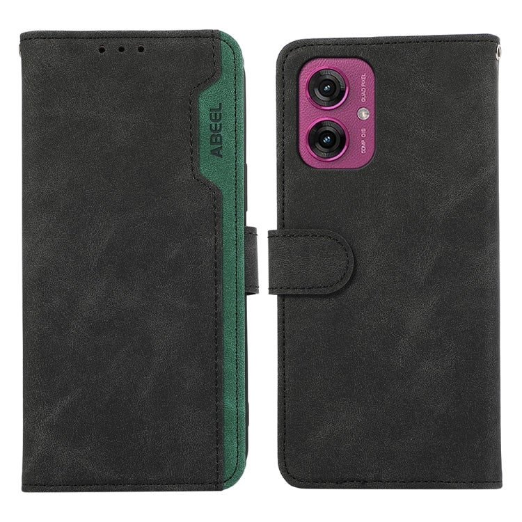 ABEEL Color Block Magnetic RFID Leather Phone Case, For Motorola Moto G55 5G, For Motorola Edge 50 5G Global Mobile Accessories - APEXEL INDIA - Mobile Lens - Mobile Camera Lens - Cellphone Accessories - Phone Lens - Smartphone Lens