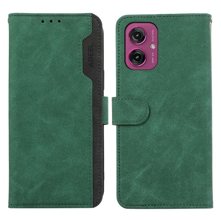 ABEEL Color Block Magnetic RFID Leather Phone Case, For Motorola Moto G55 5G, For Motorola Edge 50 5G Global Mobile Accessories - APEXEL INDIA - Mobile Lens - Mobile Camera Lens - Cellphone Accessories - Phone Lens - Smartphone Lens