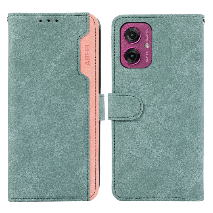 ABEEL Color Block Magnetic RFID Leather Phone Case, For Motorola Moto G55 5G, For Motorola Edge 50 5G Global Mobile Accessories - APEXEL INDIA - Mobile Lens - Mobile Camera Lens - Cellphone Accessories - Phone Lens - Smartphone Lens