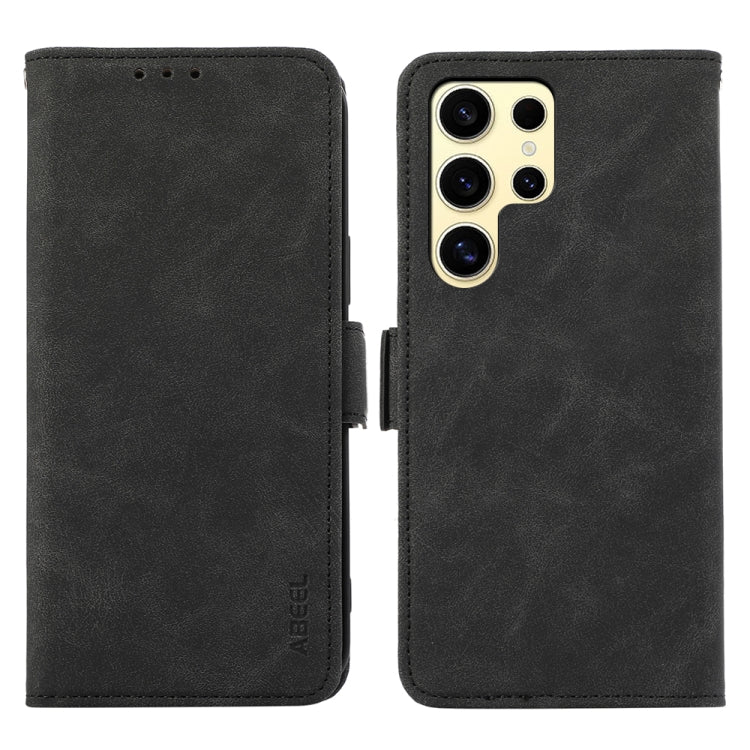 ABEEL Frosted Magnetic RFID Leather Phone Case, For Samsung Galaxy S25 Ultra 5G