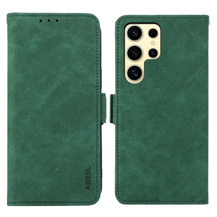 ABEEL Frosted Magnetic RFID Leather Phone Case, For Samsung Galaxy S25 Ultra 5G