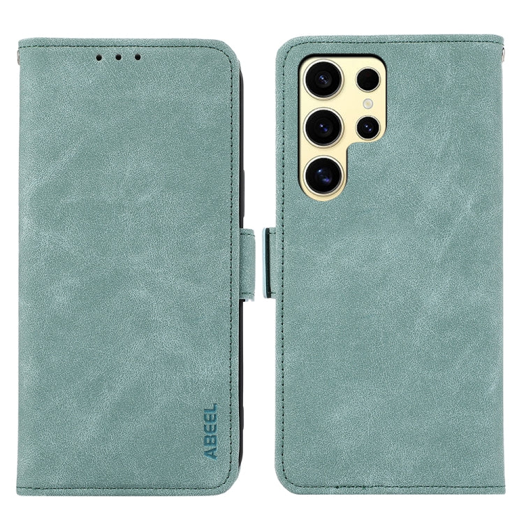 ABEEL Frosted Magnetic RFID Leather Phone Case, For Samsung Galaxy S25 Ultra 5G