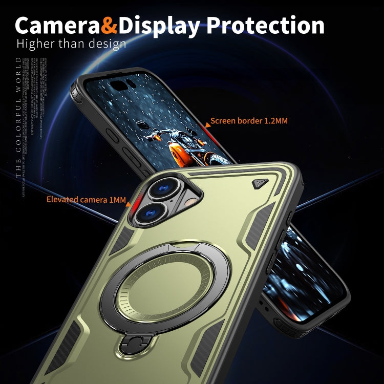 PC Hybrid TPU Armor MagSafe Ring Holder Phone Case, For iPhone 16 Apple Accessories engpc-4871 iPhone 16 - APEXEL INDIA - Mobile Lens - Mobile Camera Lens - Cellphone Accessories - Phone Lens - Smartphone Lens
