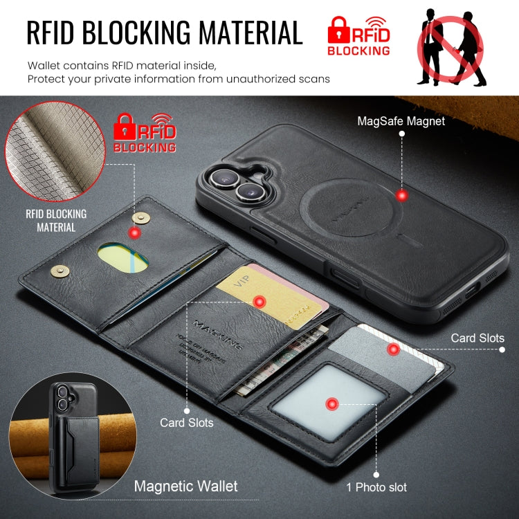 DG.MING MAGKING-K2 Series MagSafe RFID Card Bag Detachable Phone Case, For iPhone 16, For iPhone 15 Pro Max, For iPhone 14 Plus, For iPhone 14 Apple Accessories engdg-4901 iPhone 16 - DG.MING - Mobile Lens - Mobile Camera Lens - Cellphone Accessories - Phone Lens - Smartphone Lens