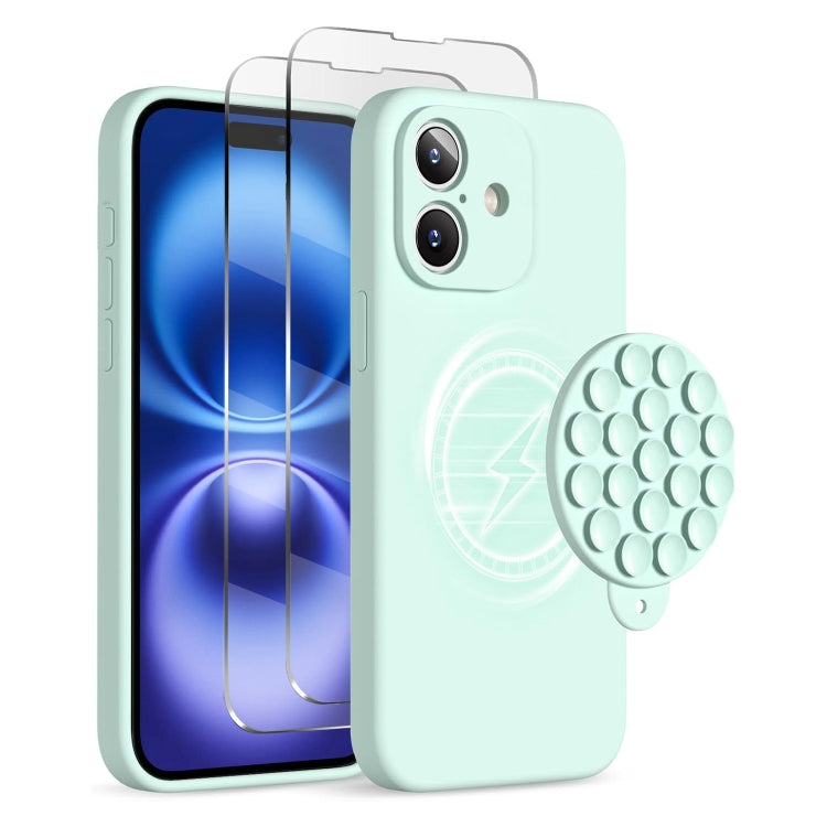 Silicone Suction Cup MagSafe Phone Case with Screen Film, For iPhone 16 Pro Max, For iPhone 16 Pro, For iPhone 16 Plus Apple Accessories engsil4914 iPhone 16 Pro Max - APEXEL INDIA - Mobile Lens - Mobile Camera Lens - Cellphone Accessories - Phone Lens - Smartphone Lens