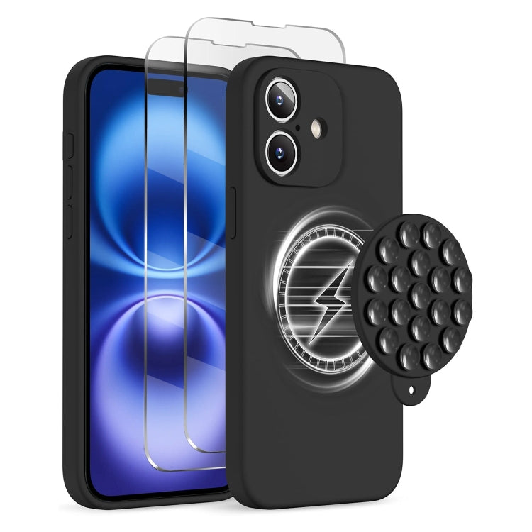 Silicone Suction Cup MagSafe Phone Case with Screen Film, For iPhone 16 Pro Max, For iPhone 16 Pro, For iPhone 16 Plus Apple Accessories engsil4914 iPhone 16 Pro Max - APEXEL INDIA - Mobile Lens - Mobile Camera Lens - Cellphone Accessories - Phone Lens - Smartphone Lens