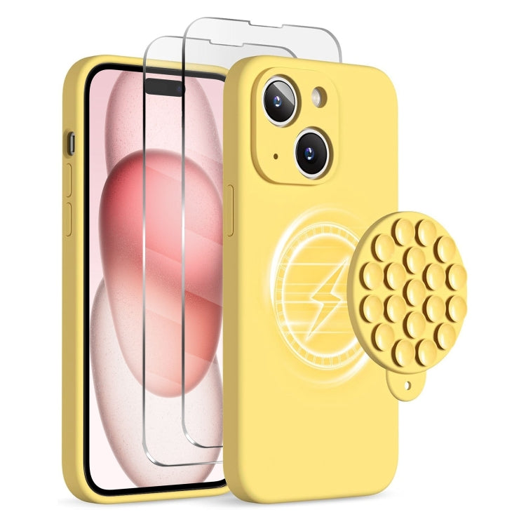 Silicone Suction Cup MagSafe Phone Case with Screen Film, For iPhone 15 Plus, For iPhone 15, For iPhone 14 Plus Apple Accessories engsil4914 iPhone 15 Plus - APEXEL INDIA - Mobile Lens - Mobile Camera Lens - Cellphone Accessories - Phone Lens - Smartphone Lens