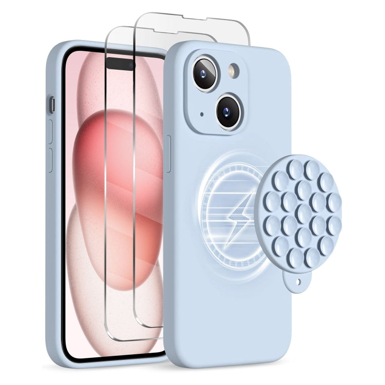 Silicone Suction Cup MagSafe Phone Case with Screen Film, For iPhone 15 Plus, For iPhone 15, For iPhone 14 Plus Apple Accessories engsil4914 iPhone 15 Plus - APEXEL INDIA - Mobile Lens - Mobile Camera Lens - Cellphone Accessories - Phone Lens - Smartphone Lens