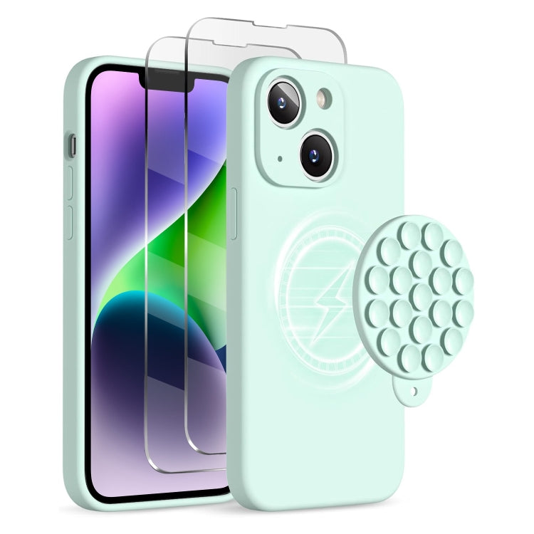 Silicone Suction Cup MagSafe Phone Case with Screen Film, For iPhone 15 Plus, For iPhone 15, For iPhone 14 Plus Apple Accessories engsil4914 iPhone 15 Plus - APEXEL INDIA - Mobile Lens - Mobile Camera Lens - Cellphone Accessories - Phone Lens - Smartphone Lens