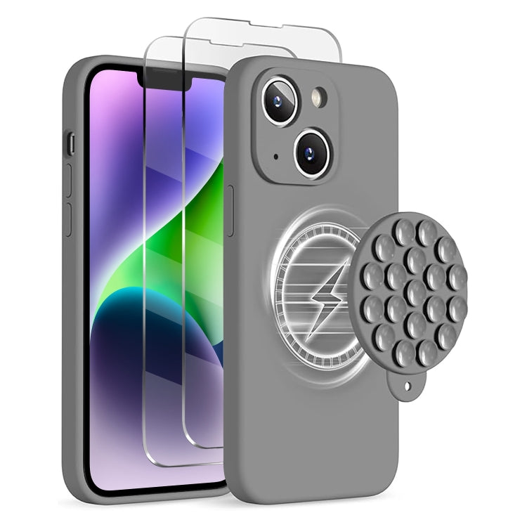 Silicone Suction Cup MagSafe Phone Case with Screen Film, For iPhone 15 Plus, For iPhone 15, For iPhone 14 Plus Apple Accessories engsil4914 iPhone 15 Plus - APEXEL INDIA - Mobile Lens - Mobile Camera Lens - Cellphone Accessories - Phone Lens - Smartphone Lens
