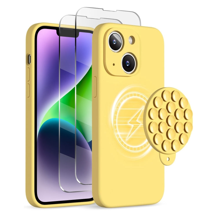 Silicone Suction Cup MagSafe Phone Case with Screen Film, For iPhone 15 Plus, For iPhone 15, For iPhone 14 Plus Apple Accessories engsil4914 iPhone 15 Plus - APEXEL INDIA - Mobile Lens - Mobile Camera Lens - Cellphone Accessories - Phone Lens - Smartphone Lens