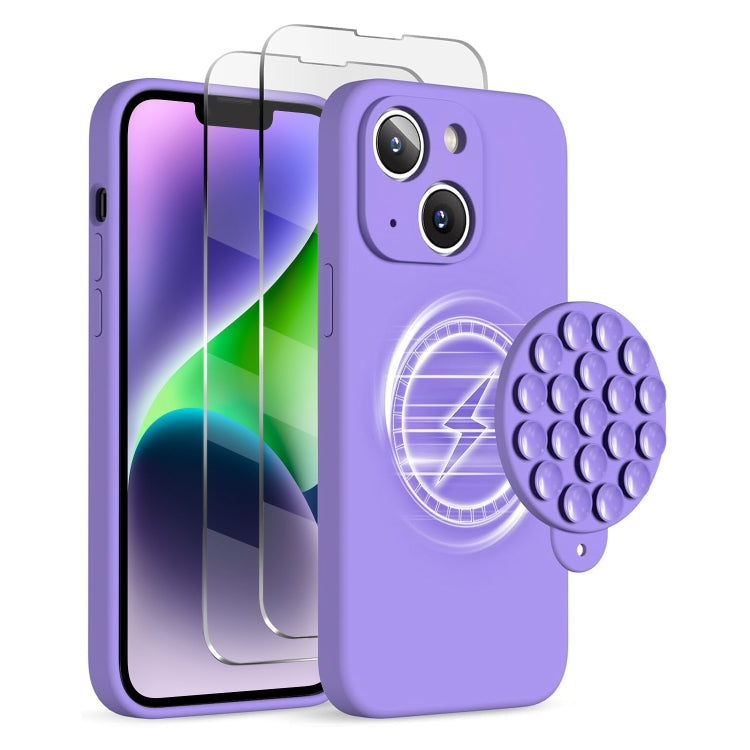Silicone Suction Cup MagSafe Phone Case with Screen Film, For iPhone 15 Plus, For iPhone 15, For iPhone 14 Plus Apple Accessories engsil4914 iPhone 15 Plus - APEXEL INDIA - Mobile Lens - Mobile Camera Lens - Cellphone Accessories - Phone Lens - Smartphone Lens