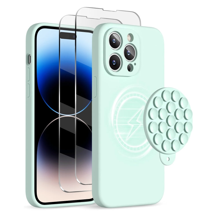 Silicone Suction Cup MagSafe Phone Case with Screen Film, For iPhone 14, For iPhone 14 Pro, For iPhone 14 Pro Max Apple Accessories engsil4921 iPhone 14 - APEXEL INDIA - Mobile Lens - Mobile Camera Lens - Cellphone Accessories - Phone Lens - Smartphone Lens