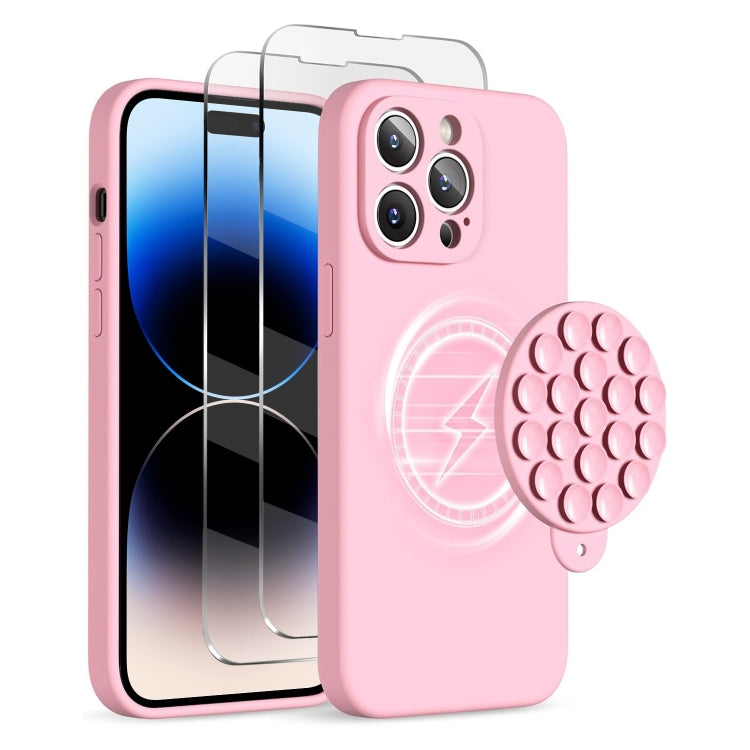 Silicone Suction Cup MagSafe Phone Case with Screen Film, For iPhone 14, For iPhone 14 Pro, For iPhone 14 Pro Max Apple Accessories engsil4921 iPhone 14 - APEXEL INDIA - Mobile Lens - Mobile Camera Lens - Cellphone Accessories - Phone Lens - Smartphone Lens
