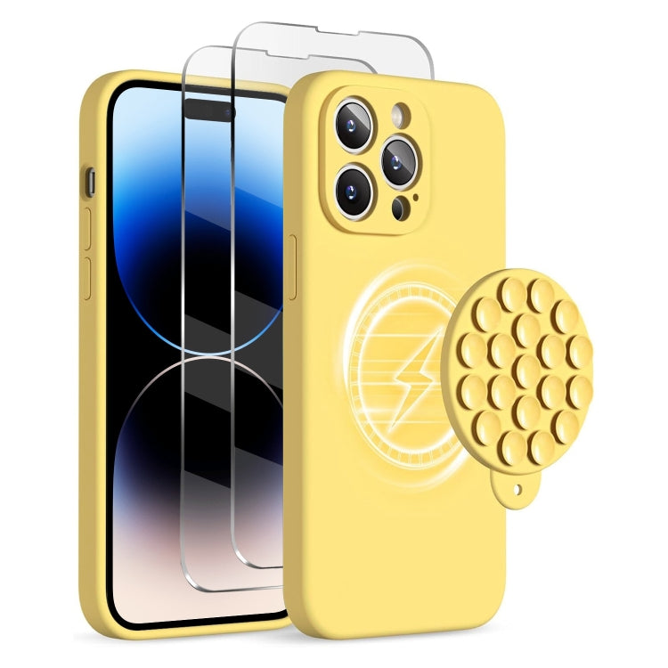 Silicone Suction Cup MagSafe Phone Case with Screen Film, For iPhone 14, For iPhone 14 Pro, For iPhone 14 Pro Max Apple Accessories engsil4921 iPhone 14 - APEXEL INDIA - Mobile Lens - Mobile Camera Lens - Cellphone Accessories - Phone Lens - Smartphone Lens