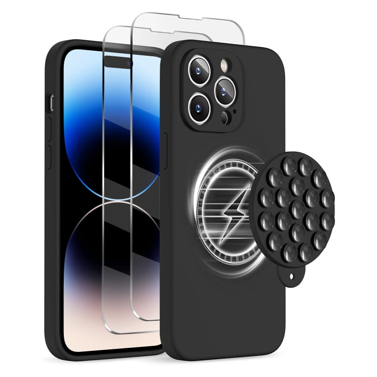 Silicone Suction Cup MagSafe Phone Case with Screen Film, For iPhone 14, For iPhone 14 Pro, For iPhone 14 Pro Max Apple Accessories engsil4921 iPhone 14 - APEXEL INDIA - Mobile Lens - Mobile Camera Lens - Cellphone Accessories - Phone Lens - Smartphone Lens