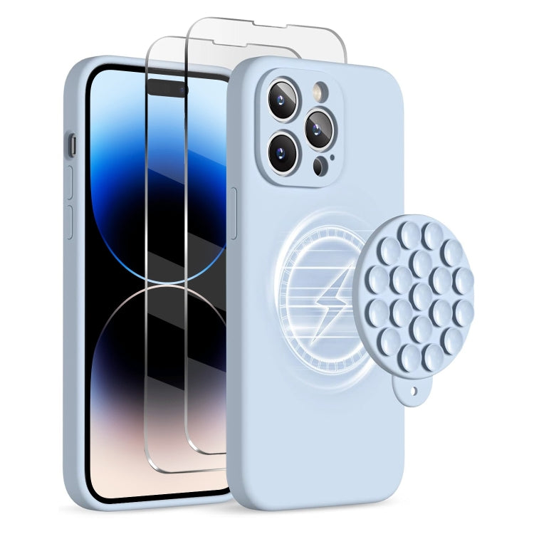 Silicone Suction Cup MagSafe Phone Case with Screen Film, For iPhone 14, For iPhone 14 Pro, For iPhone 14 Pro Max Apple Accessories engsil4921 iPhone 14 - APEXEL INDIA - Mobile Lens - Mobile Camera Lens - Cellphone Accessories - Phone Lens - Smartphone Lens
