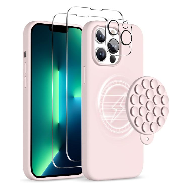 Silicone Suction Cup MagSafe Phone Case with Screen Film & Lens Film Apple Accessories engsil5687 More iPhone Cases - APEXEL INDIA - Mobile Lens - Mobile Camera Lens - Cellphone Accessories - Phone Lens - Smartphone Lens