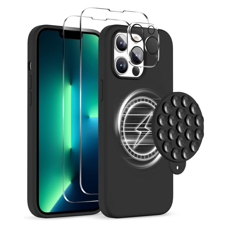 Silicone Suction Cup MagSafe Phone Case with Screen Film, For iPhone 13 Pro Max, For iPhone 13 Pro, For iPhone 13 Apple Accessories engsil4916 More iPhone Cases - APEXEL INDIA - Mobile Lens - Mobile Camera Lens - Cellphone Accessories - Phone Lens - Smartphone Lens