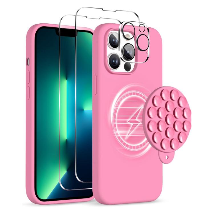 Silicone Suction Cup MagSafe Phone Case with Screen Film, For iPhone 13 Pro Max, For iPhone 13 Pro, For iPhone 13 Apple Accessories engsil4916 More iPhone Cases - APEXEL INDIA - Mobile Lens - Mobile Camera Lens - Cellphone Accessories - Phone Lens - Smartphone Lens