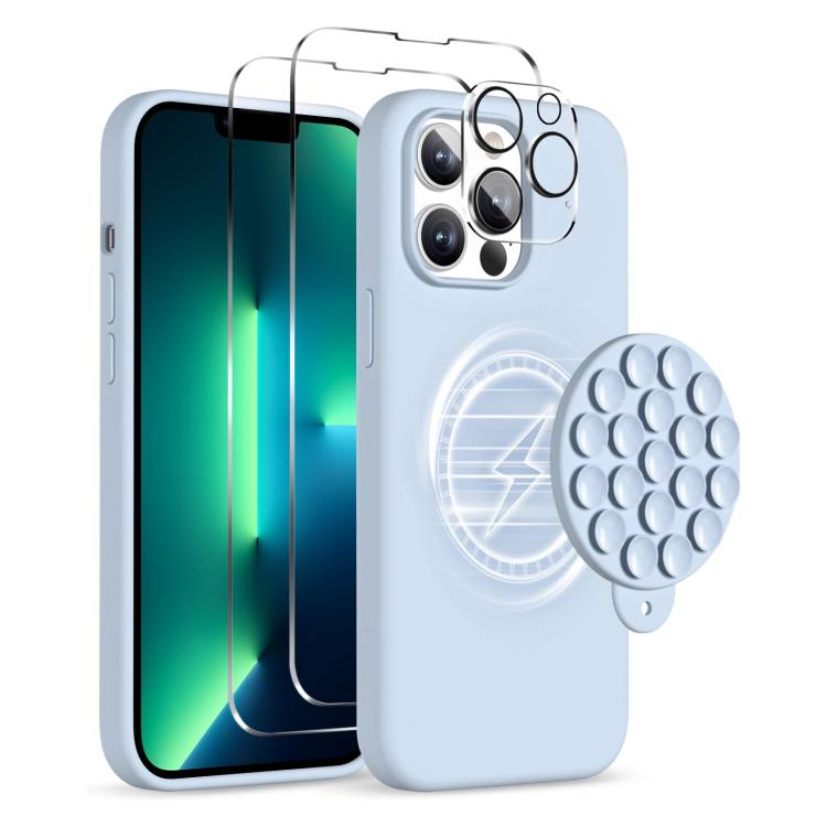 Silicone Suction Cup MagSafe Phone Case with Screen Film, For iPhone 13 Pro Max, For iPhone 13 Pro, For iPhone 13 Apple Accessories engsil4916 More iPhone Cases - APEXEL INDIA - Mobile Lens - Mobile Camera Lens - Cellphone Accessories - Phone Lens - Smartphone Lens
